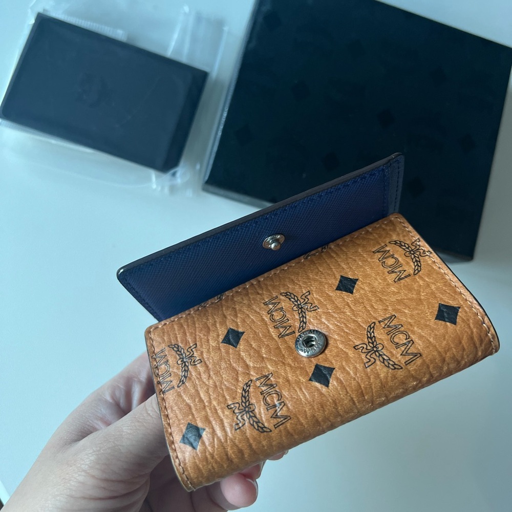 MCM Cognac Visetos Monogram Key Case - Picture 4 of 7